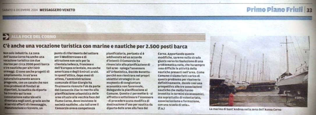 Messaggero Veneto del 06.12.2014