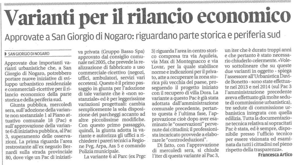 Messaggero Veneto del 21/02/2014