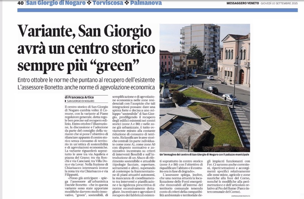 Messaggero Veneto 10.09.2015